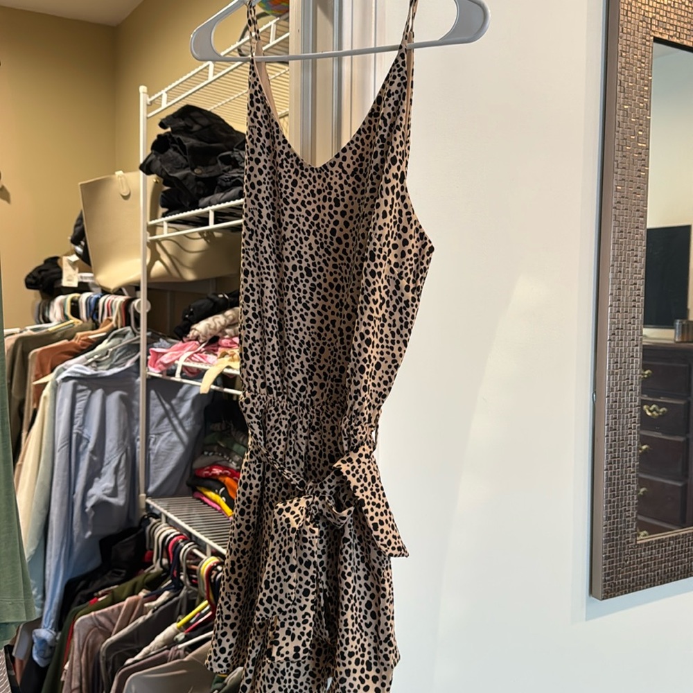 Pink lily cheetah romper
